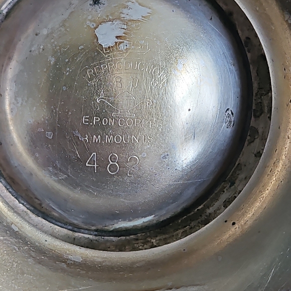 Vintage E.P. Silver on Copper Pitcher/Vase - Picture 3 of 3